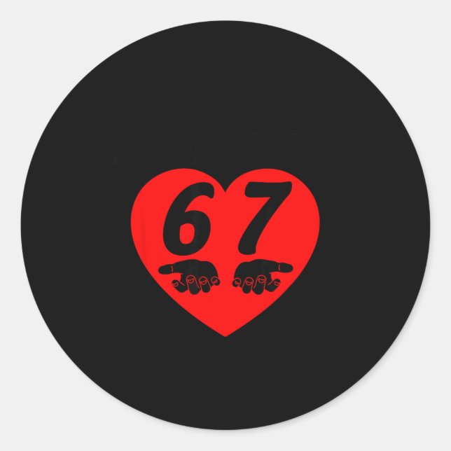 Roses Red Blah Six Seven Funny Valentine Meme Love Classic Round Sticker (Front)