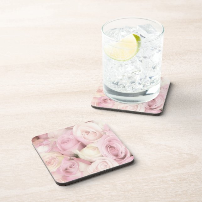 Roses réglés de dessous de verre (Côté Droit)