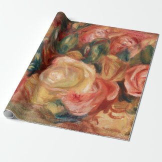 Roses - Renoir Impressionist Paint Wrapping Paper