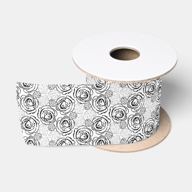 Roses Ribbon Satin Ribbon (Spool)