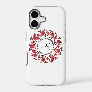 Roses ring Personalized Monogram Initial