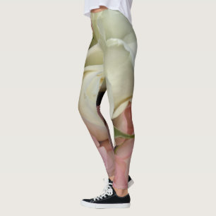 Roses romantiques Fleurs roses douces Leggings flo