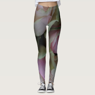 Roses romantiques Fleurs roses Leggings floraux
