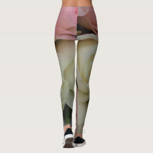 Roses romantiques Fleurs roses Leggings floraux