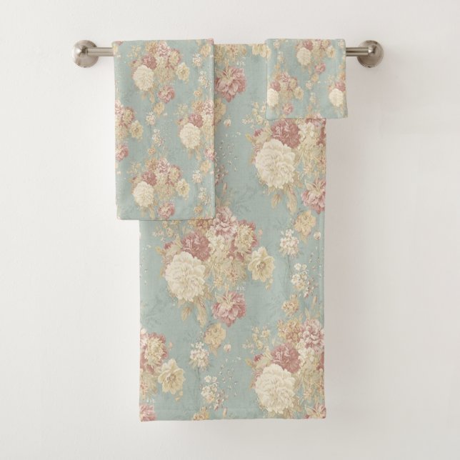 Roses rose blanc sur bleu Elegant (En situation)