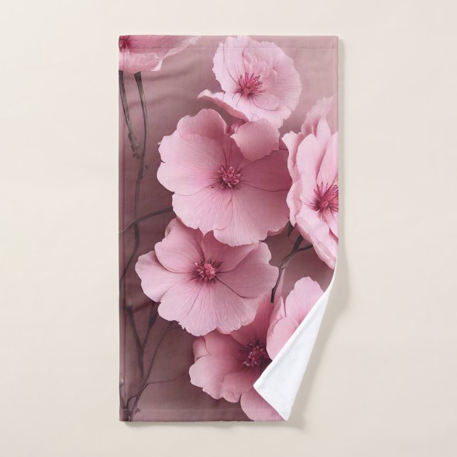 Roses rose Blush esthétique motif floral (Serviette à main)