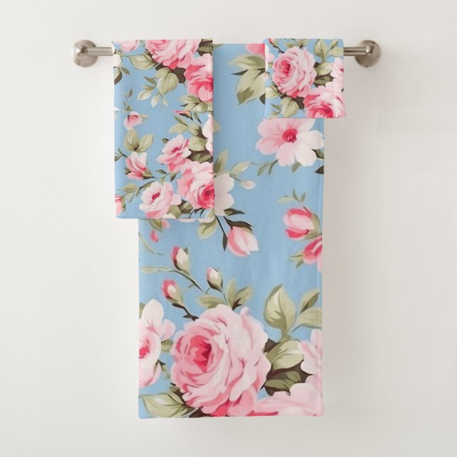 Roses roses anglaises vintages (En situation)
