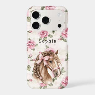 Roses roses florales joli cheval rose nœud papillo