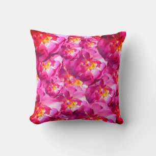 Roses roses lancent le coussin