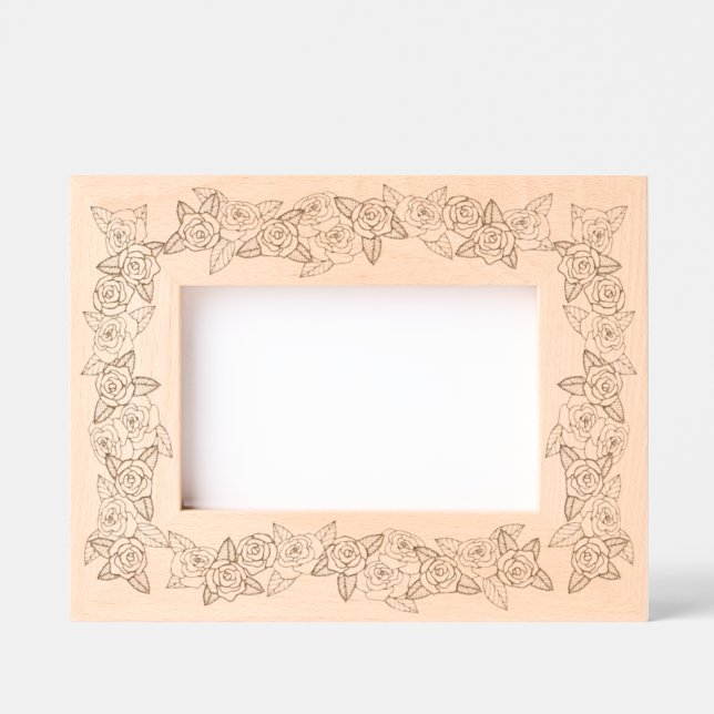 Roses, Roses Lovely Floral Border Etched Frames (Front)
