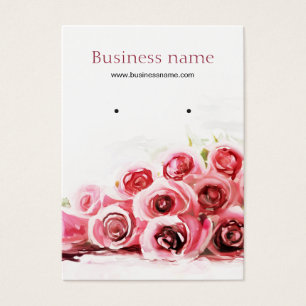 Roses roses peignant des cartes de boucle