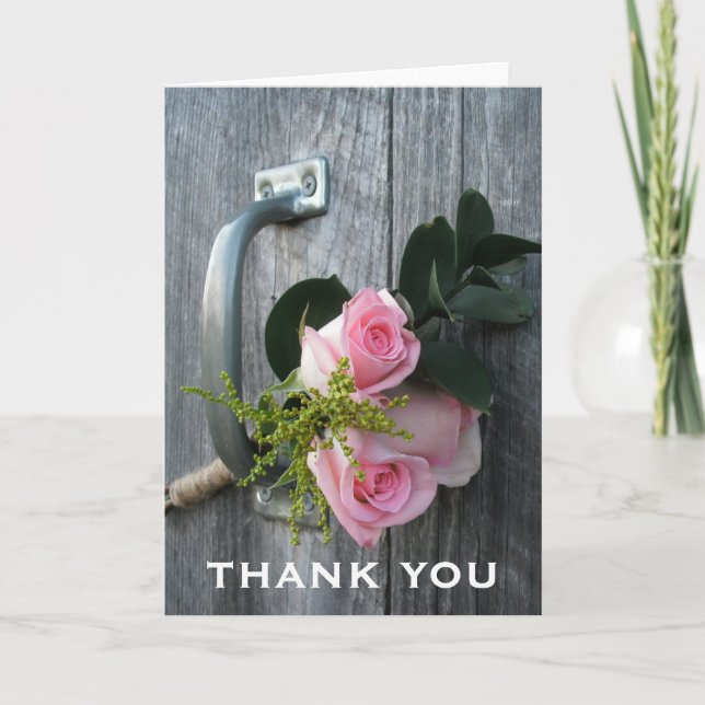 Roses roses roses et Carte de remerciements de por (Devant)