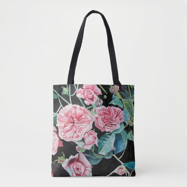 Roses roses Roses fleurs florales aquarelle Sac fo (Devant)