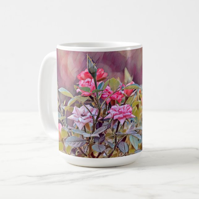 Roses roses roses Jardin Art Fleur Mug Cup (Devant gauche)