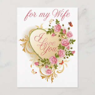 Roses roses roses pour femme Valentine carte posta