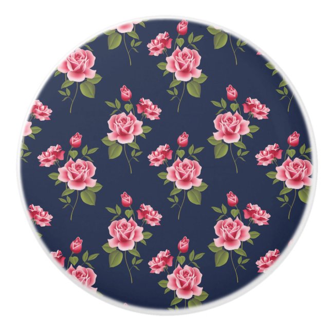 Roses Roses Roses Roses, Shabby Vintage, Bouton En (Devant)