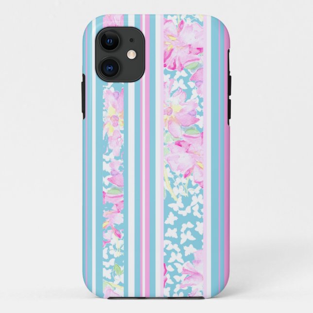 Roses roses roses, Tailles Turquoise : Coque iPhon (Dos)
