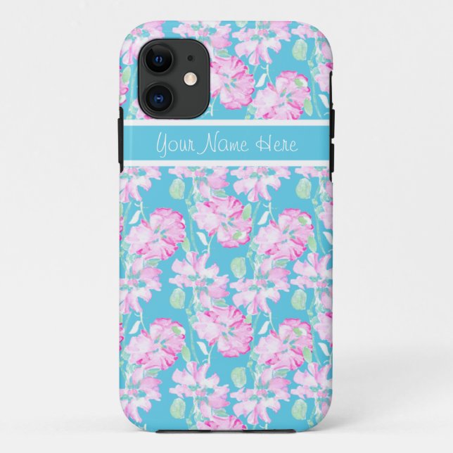 Roses roses sur Turquoise 5/5s Coque-Mate Coque Xt (Dos)