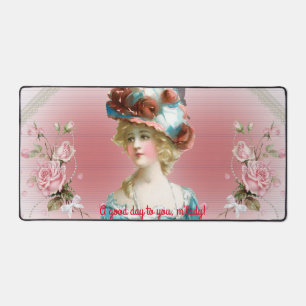 Roses roses vintages Edwardian Era Motif Desk Mat