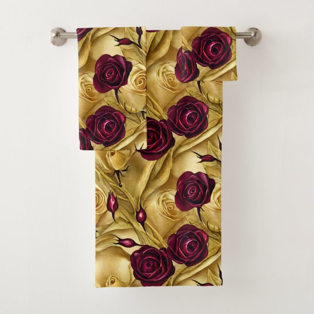 Roses rouge et or (En situation)