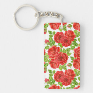 Roses rouges aquarelle transparente motif