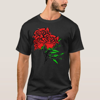 Roses rouges pour hommes femmes et jeunes TShirt