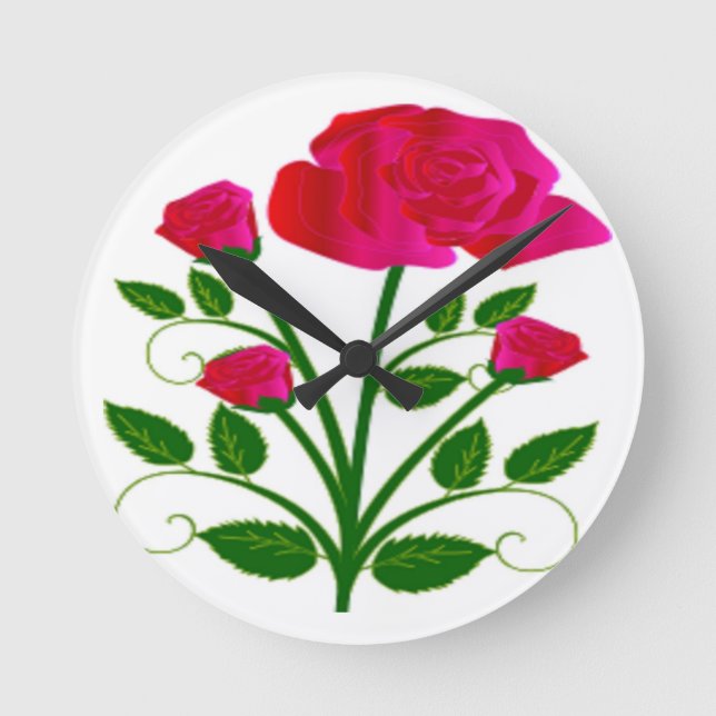 ROSES ROUND CLOCK (Front)