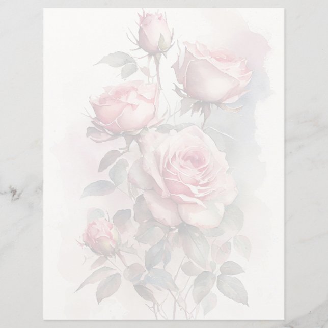 Roses Scrapbook Paper (Front)