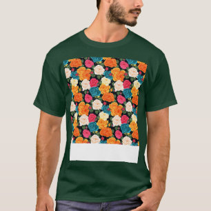 Roses Seamless Pattern Pretty Floral Flower Bud Th T-Shirt