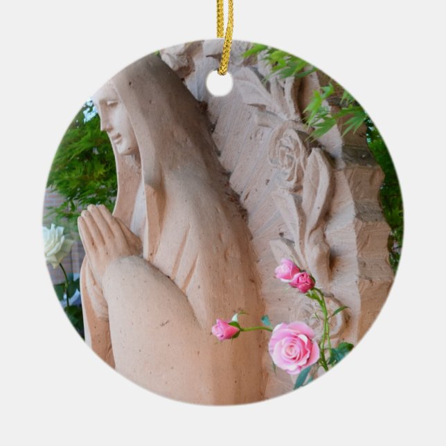 Roses Serenity Prayer Christmas Ornament (Front)