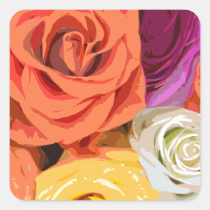 Roses Square Sticker
