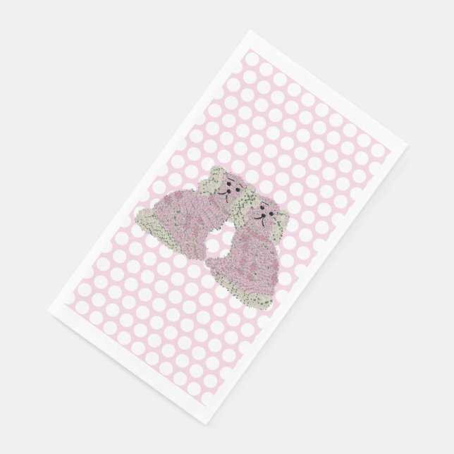 Roses Staffordshire Dogs Magnolia Napkin (Corner)