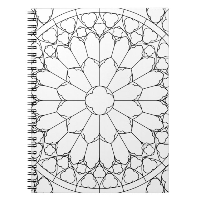 Roses Stained Glass Notebook (Front)