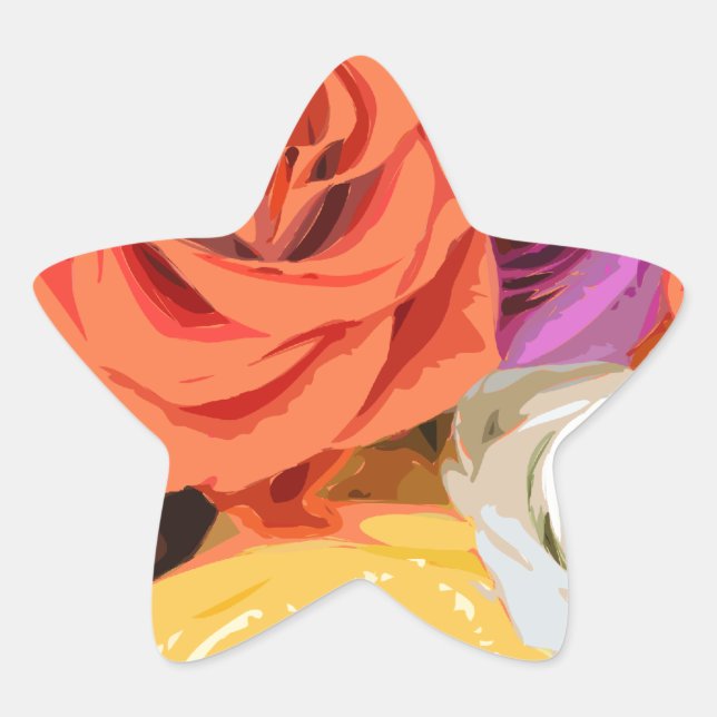 Roses Star Sticker (Front)