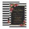 Roses Stripes and Gold Sweet 16 Invitations