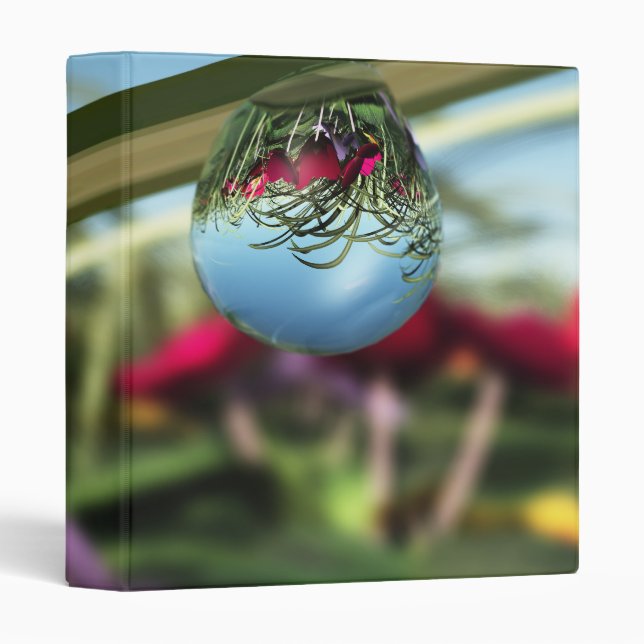 Roses sur le Classeur Raindrops (Devant/Côté)