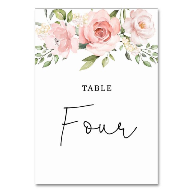 roses teintées de rose pour numéro de table de mar (Par défaut)