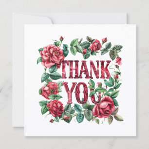Roses Thank you card. Card