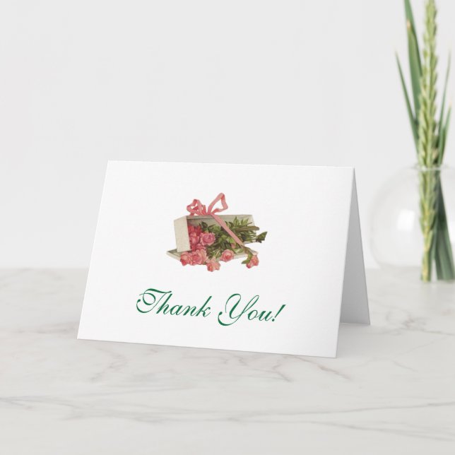 Roses Thank You Note Card (Front)