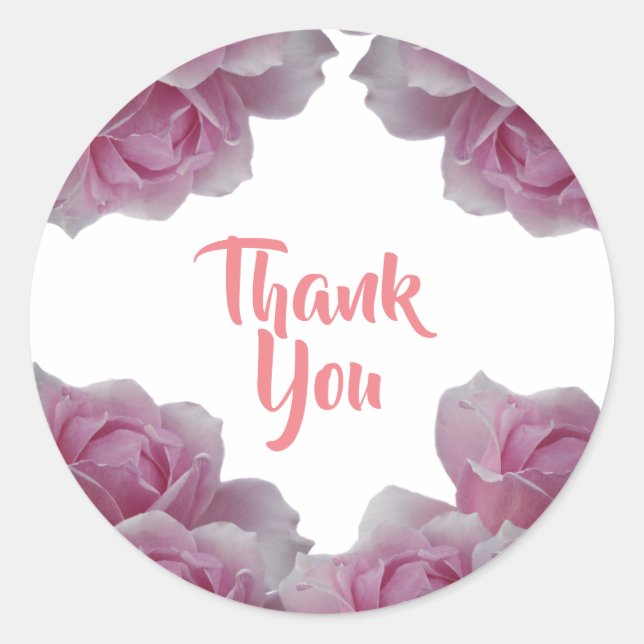 Roses Thank You Sticker (Front)