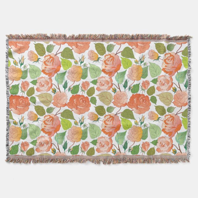 Roses Throw Blanket (Front)
