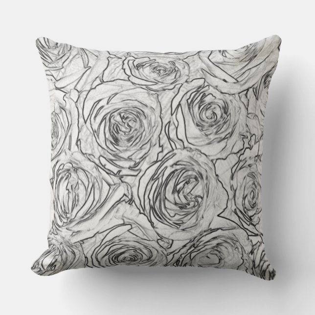 Roses Throw Pillow (Front)