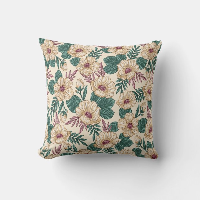 Roses Throw Pillow (Front)