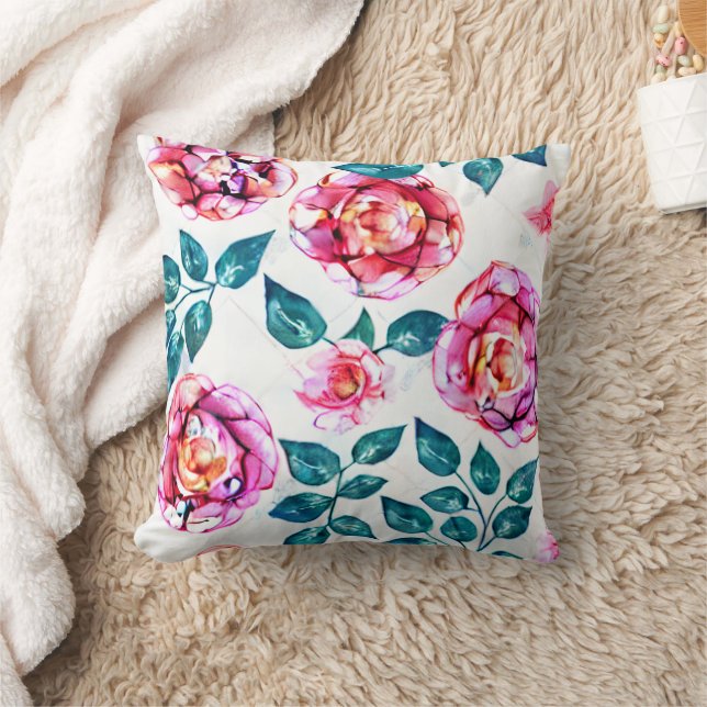 Roses Throw Pillow (Blanket)
