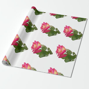 Roses tiled on wrapping paper