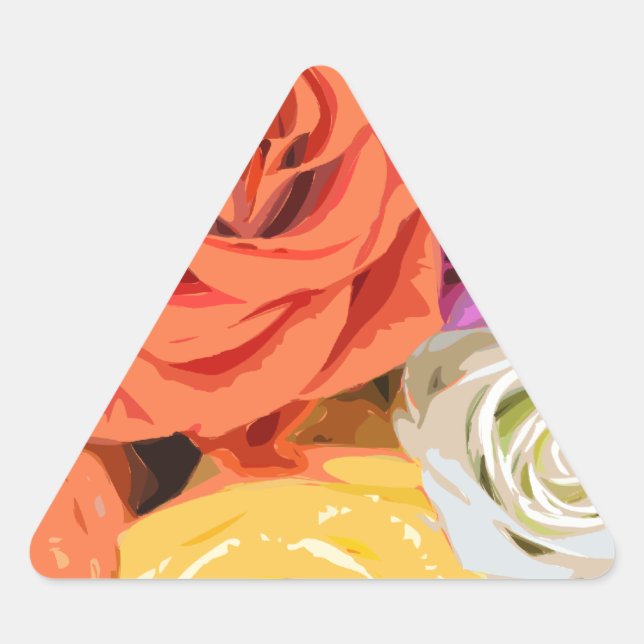 Roses Triangle Sticker (Front)