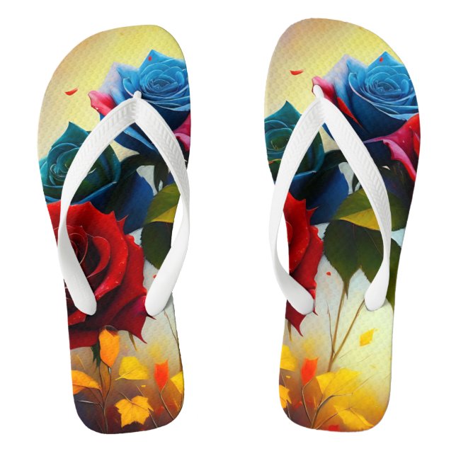 Roses Tricolores, tongs (Semelle)