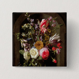 Roses, Tulips and other Flowers 2 Inch Square Button