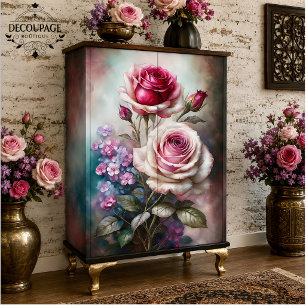 Roses Twilight Garden Decoupage Tissue Paper