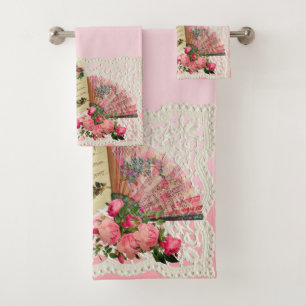 Roses Victoriens, Carte Postale Et Ventilateur Ant